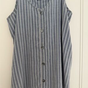 Striped Button-Down Top